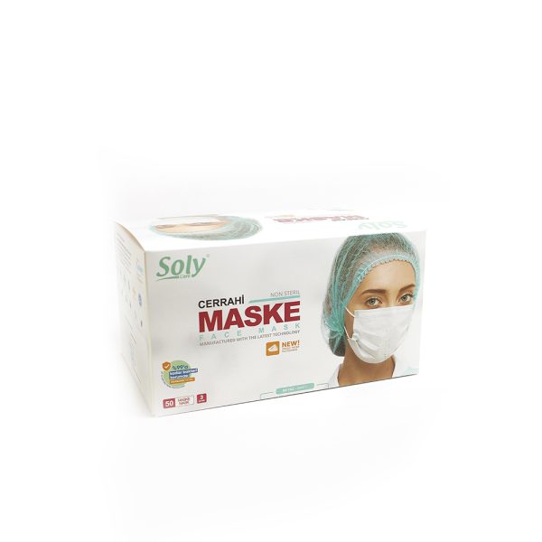 Tekli Zarf 3 Katlı Meltblown’lu Cerrahi Maske 50’li beyaz